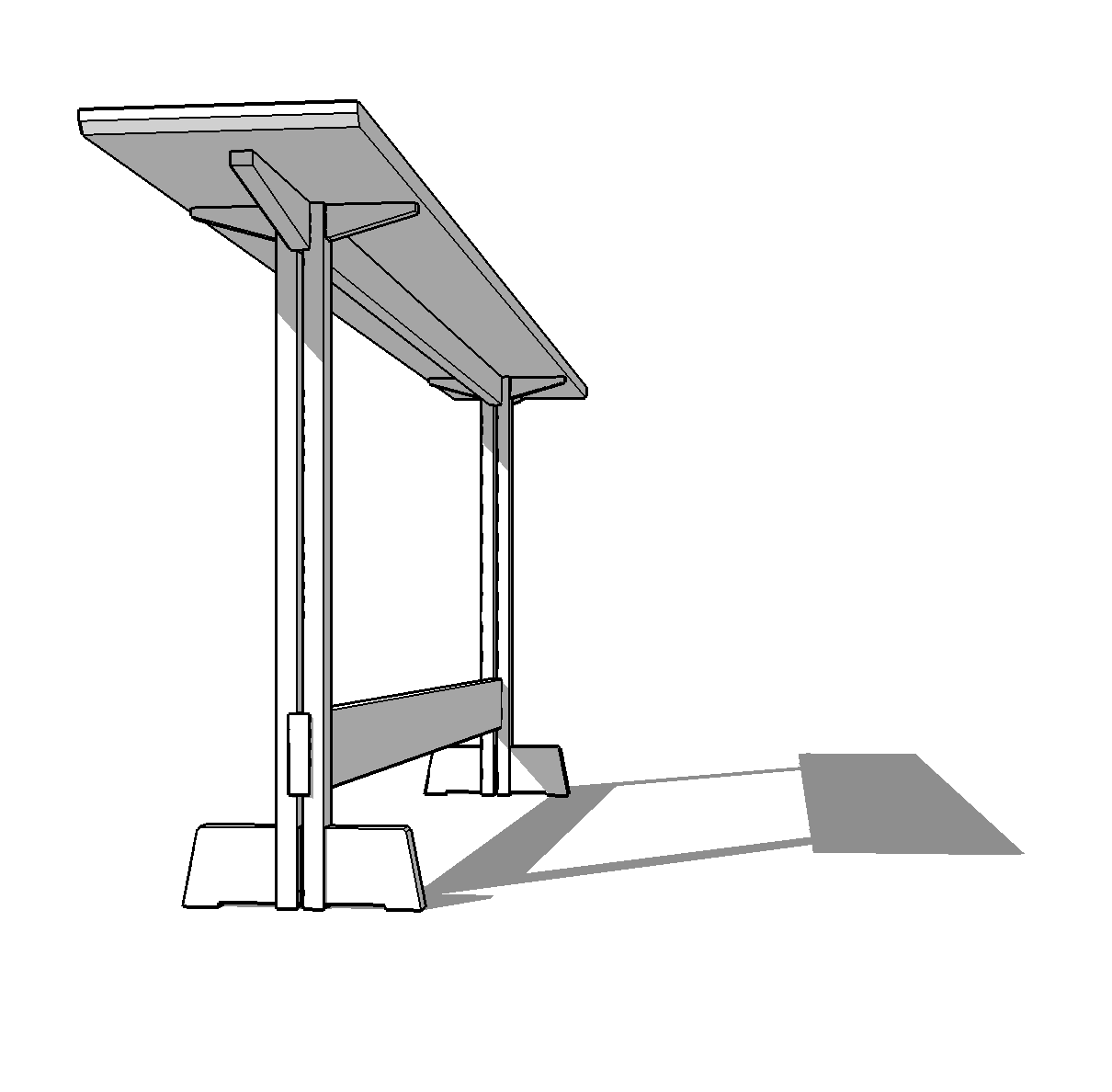 Japanese-Inspired Console Table — AlmFab